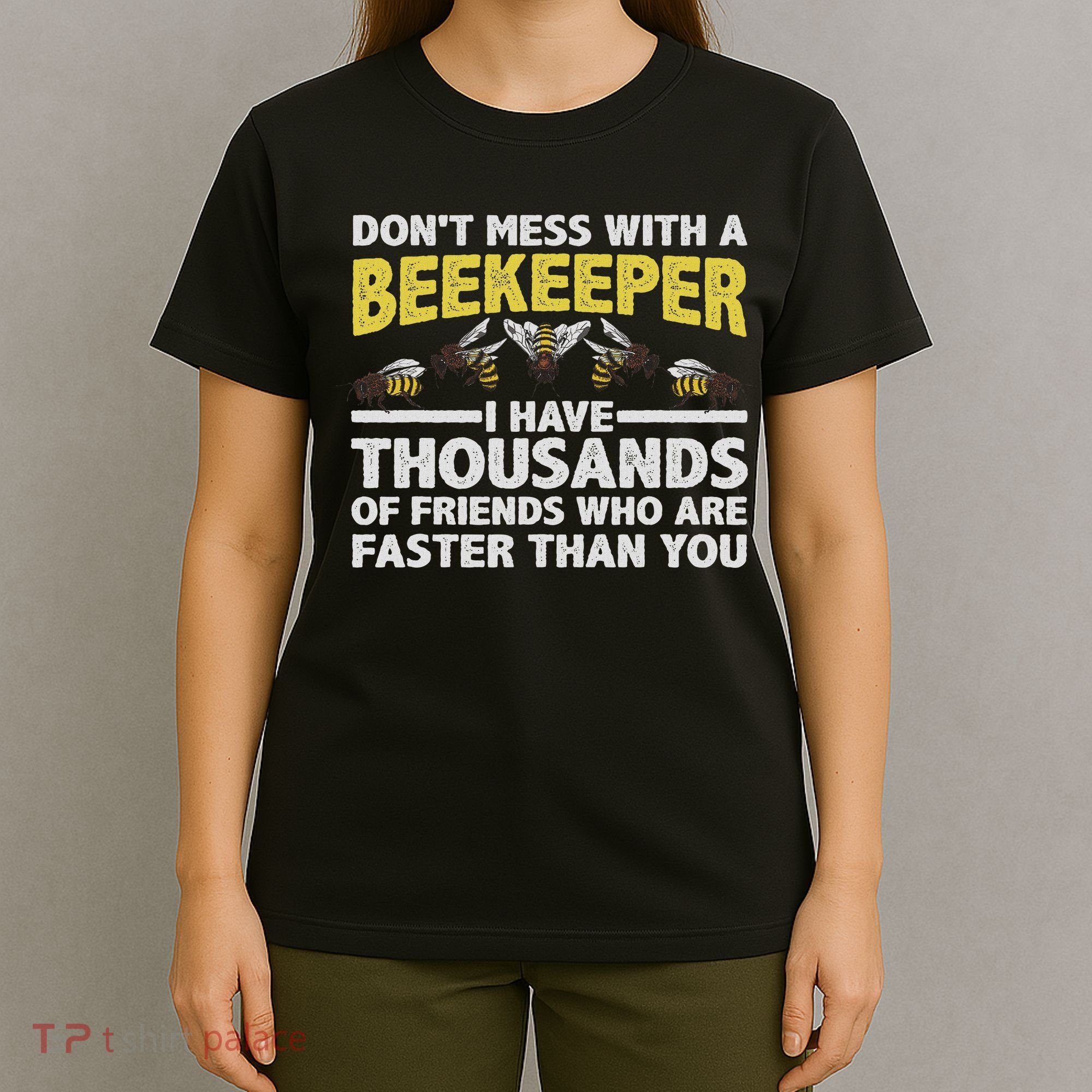 Beekeeper Art Women Beekeeping Honeybee Beehive Lover T-Shirt