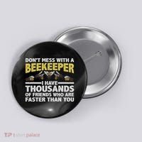 Beekeeper Art Women Beekeeping Honeybee Beehive Lover Button thumb 0