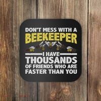 Beekeeper Art Women Beekeeping Honeybee Beehive Lover Coaster thumb 0