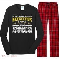 Beekeeper Art Women Beekeeping Honeybee Beehive Lover Long Sleeve Pajama Set thumb 0