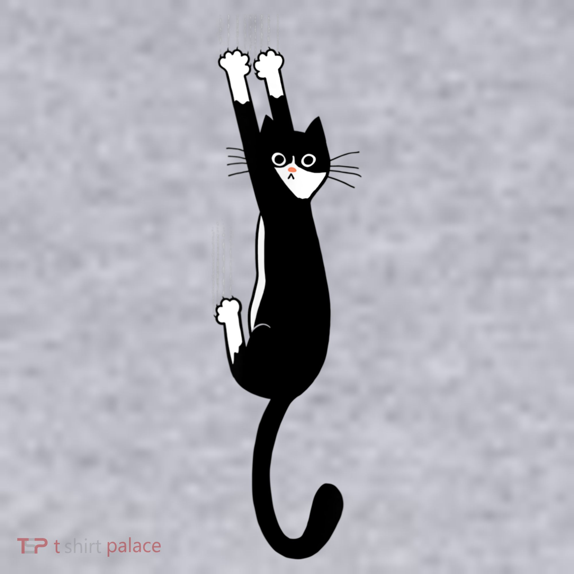 Black And White Cat Hanging On Funny Tuxedo Cat Lovers Women's Sweatshirt
