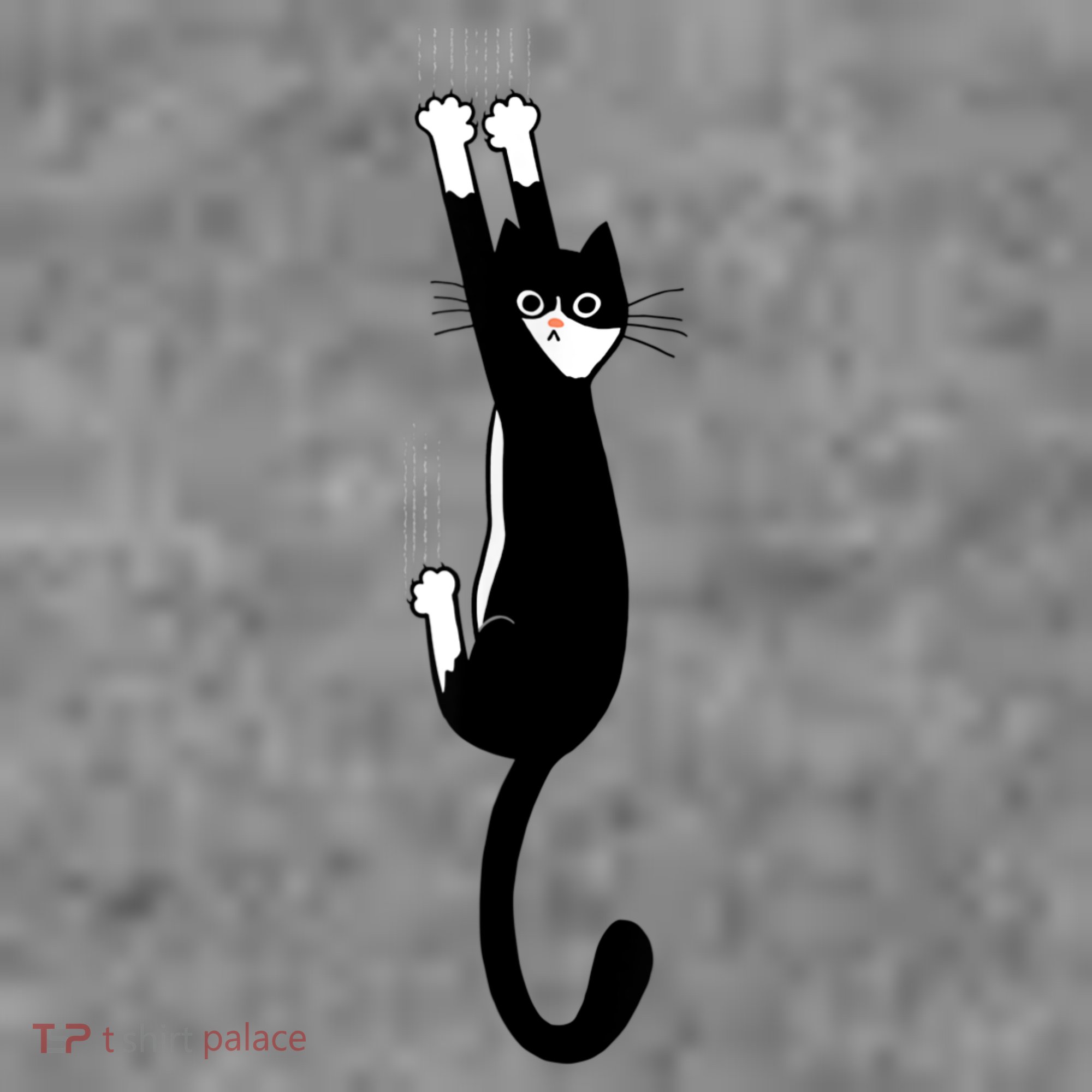 Black And White Cat Hanging On Funny Tuxedo Cat Lovers Toddler Hoodie
