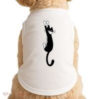 Black And White Cat Hanging On Funny Tuxedo Cat Lovers Doggie Tank thumb 0