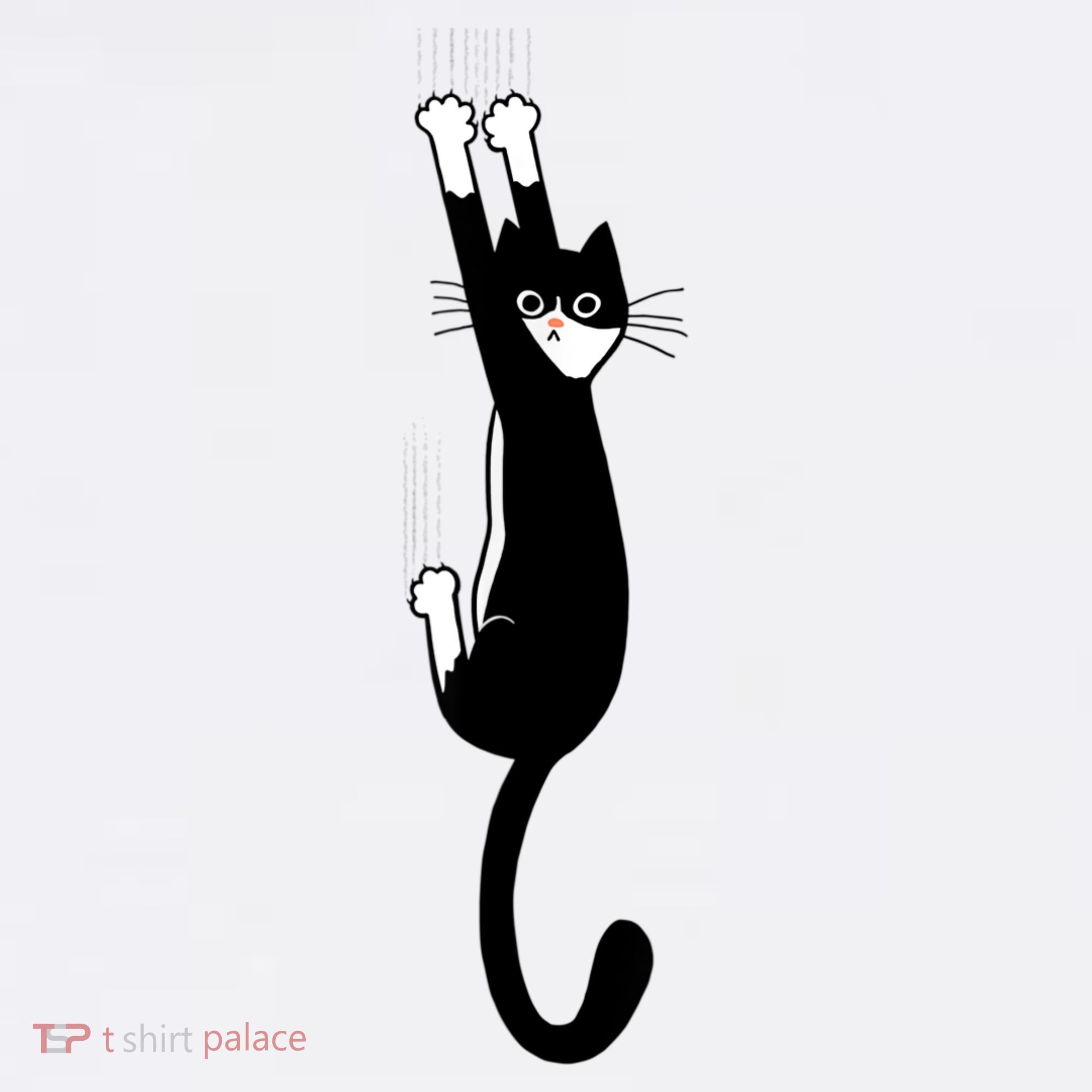 Black And White Cat Hanging On Funny Tuxedo Cat Lovers Women's Hoodie