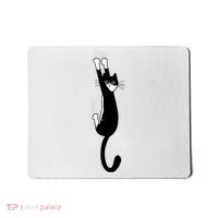 Black And White Cat Hanging On Funny Tuxedo Cat Lovers Mousepad thumb 0