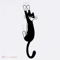 Black And White Cat Hanging On Funny Tuxedo Cat Lovers Women's T-Shirt thumb 6