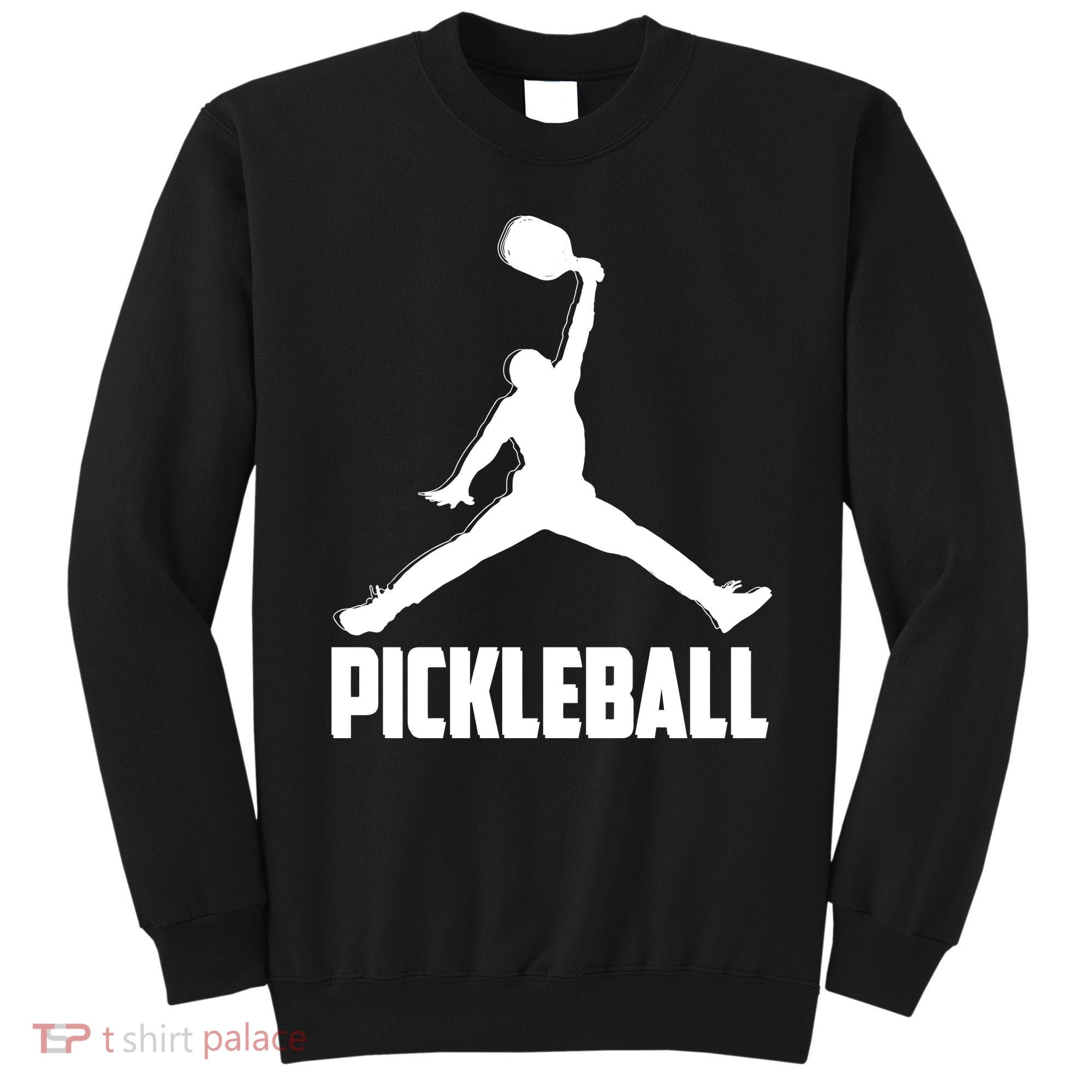 Black And White Pickleball Sports Logo Sweatshirt