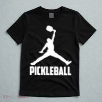 Black And White Pickleball Sports Logo T-Shirt thumb 5