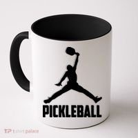 Black And White Pickleball Sports Logo Coffee Mug thumb 0