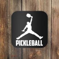 Black And White Pickleball Sports Logo Coaster thumb 0