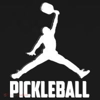 Black And White Pickleball Sports Logo Women's Hoodie thumb 2