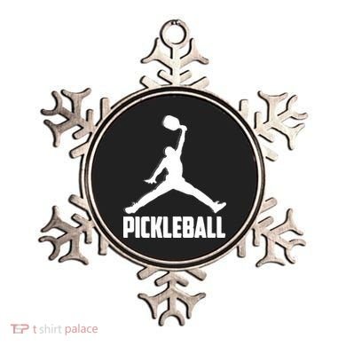 Black And White Pickleball Sports Logo Ornament