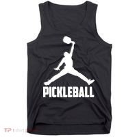 Black And White Pickleball Sports Logo Tank Top thumb 0