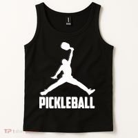Black And White Pickleball Sports Logo Tank Top thumb 2