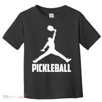 Black And White Pickleball Sports Logo Toddler T-Shirt thumb 0