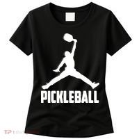 Black And White Pickleball Sports Logo Women's T-Shirt thumb 0
