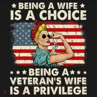 Being A Wife Is A Choice Being A Veteran's Wife Is Privilege Women's Hoodie thumb 2