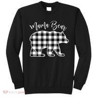 Black And White Buffalo Plaid Mama Bear Christmas Pajama Sweatshirt thumb 0