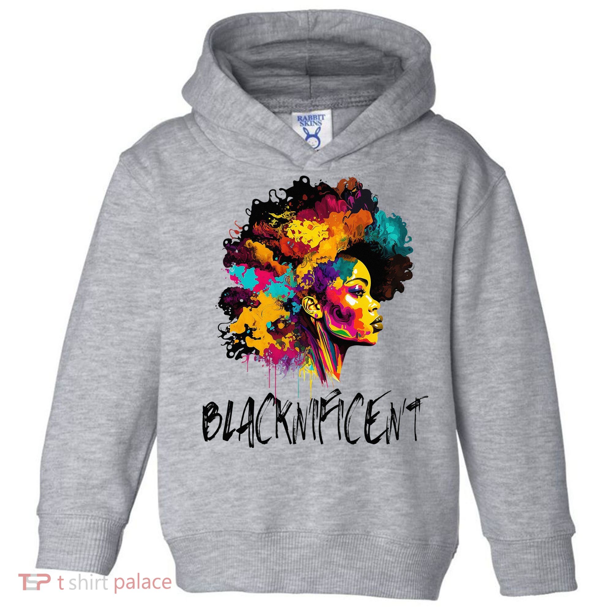 Blacknificent Afro Woman African American Melanin BLM Gift Toddler Hoodie
