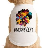 Blacknificent Afro Woman African American Melanin BLM Gift Doggie Tank thumb 0