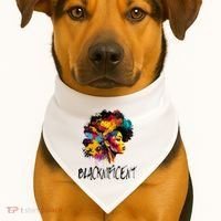 Blacknificent Afro Woman African American Melanin BLM Gift USA-Made Doggie Bandana thumb 1