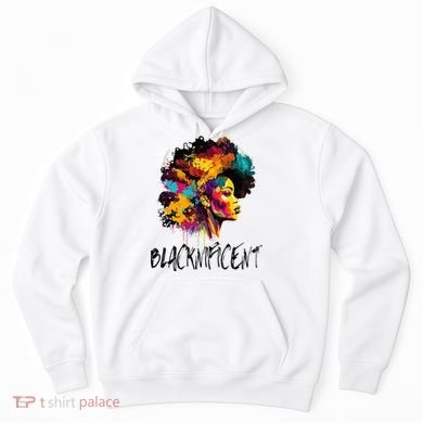 Blacknificent Afro Woman African American Melanin BLM Gift Hoodie