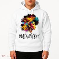 Blacknificent Afro Woman African American Melanin BLM Gift Hoodie thumb 2