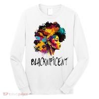 Blacknificent Afro Woman African American Melanin BLM Gift Long Sleeve Shirt thumb 0