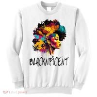 Blacknificent Afro Woman African American Melanin BLM Gift Sweatshirt thumb 0