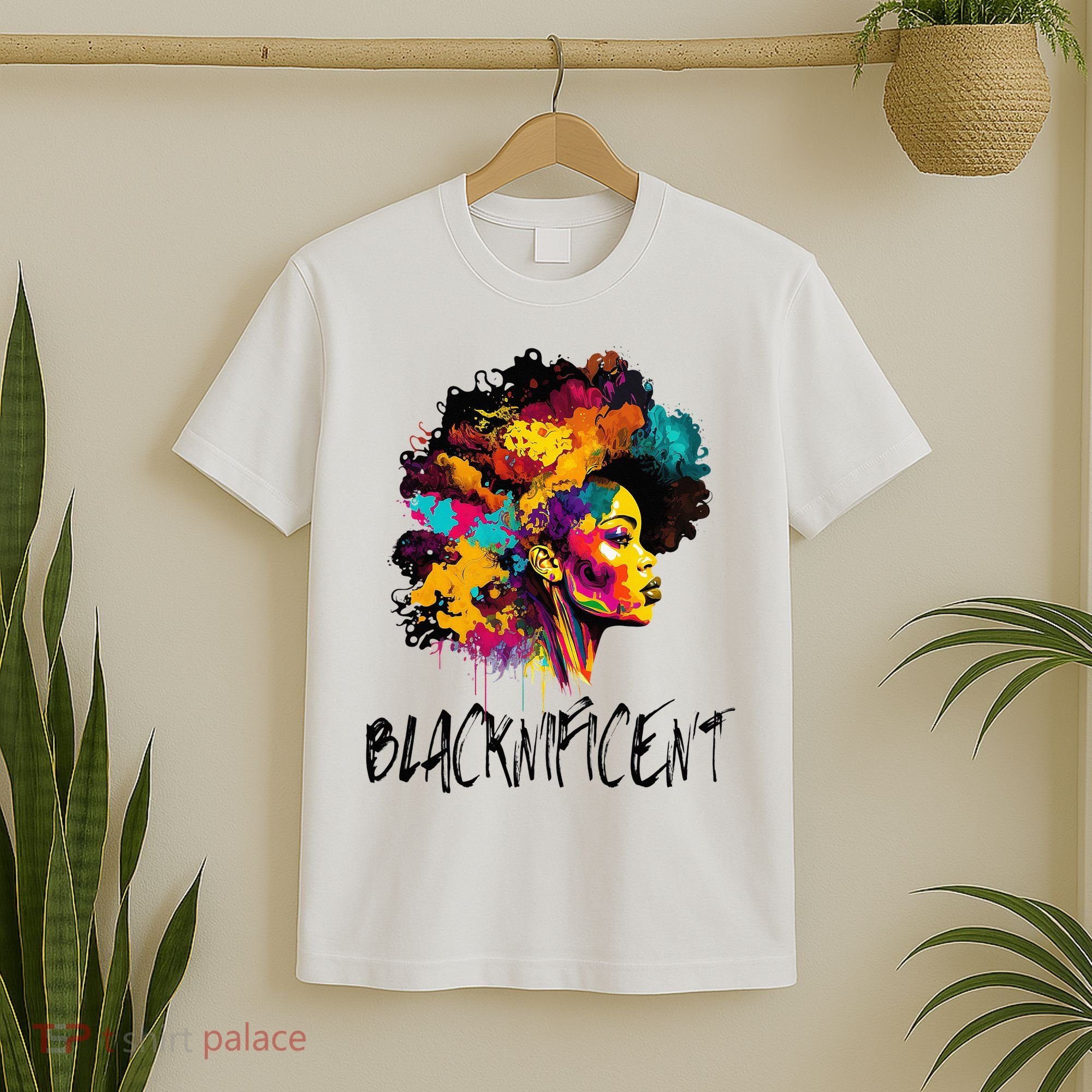 Blacknificent Afro Woman African American Melanin BLM Gift T-Shirt