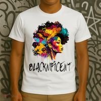 Blacknificent Afro Woman African American Melanin BLM Gift T-Shirt thumb 3