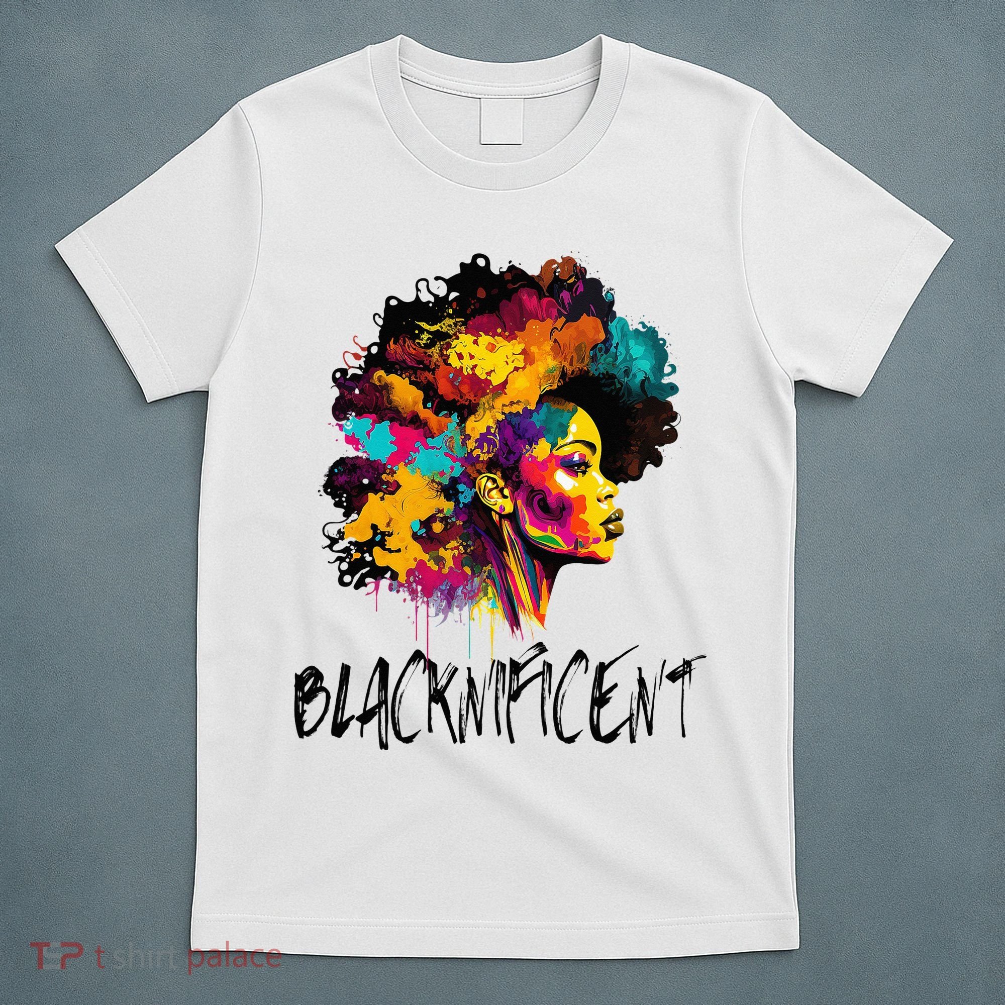 Blacknificent Afro Woman African American Melanin BLM Gift T-Shirt