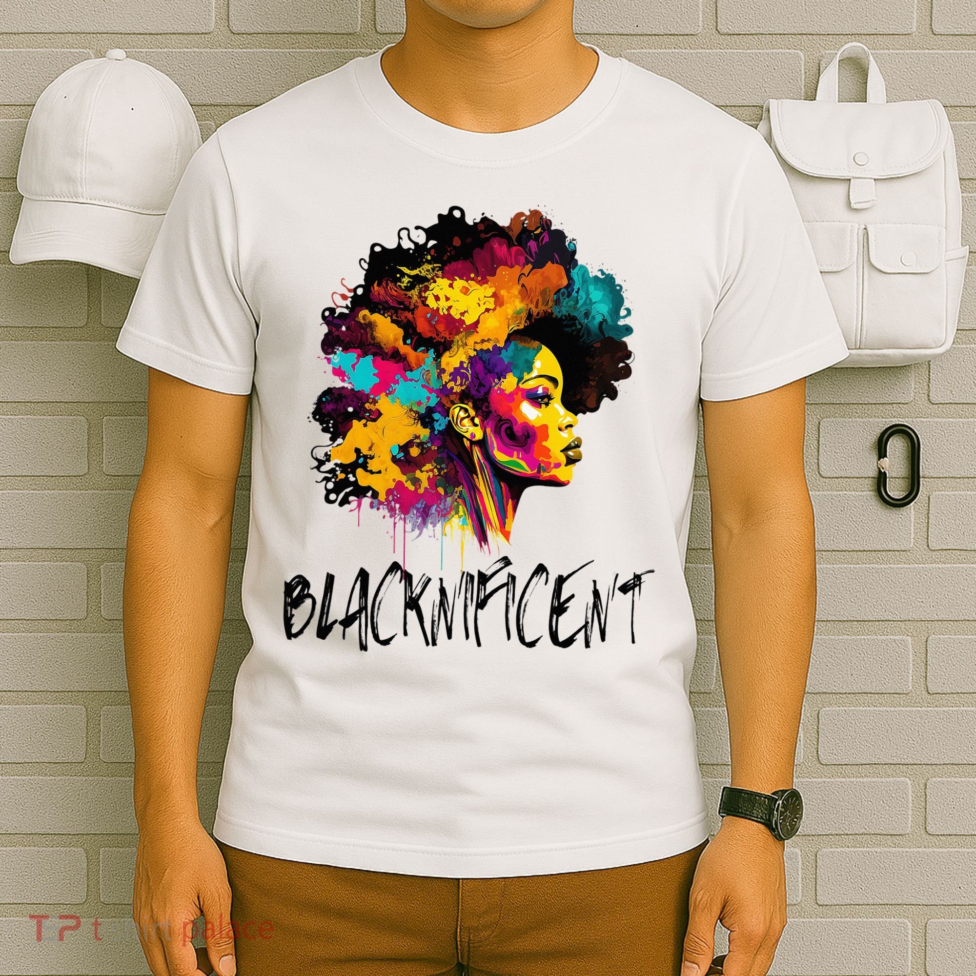 Blacknificent Afro Woman African American Melanin BLM Gift T-Shirt