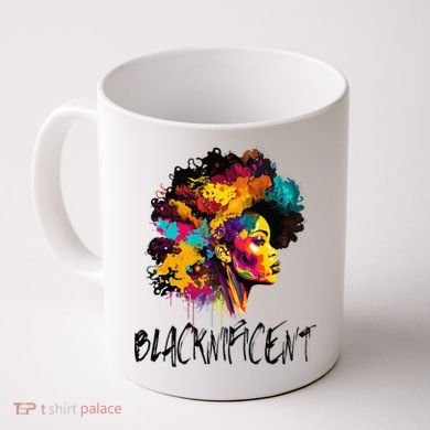 Blacknificent Afro Woman African American Melanin BLM Gift Coffee Mug