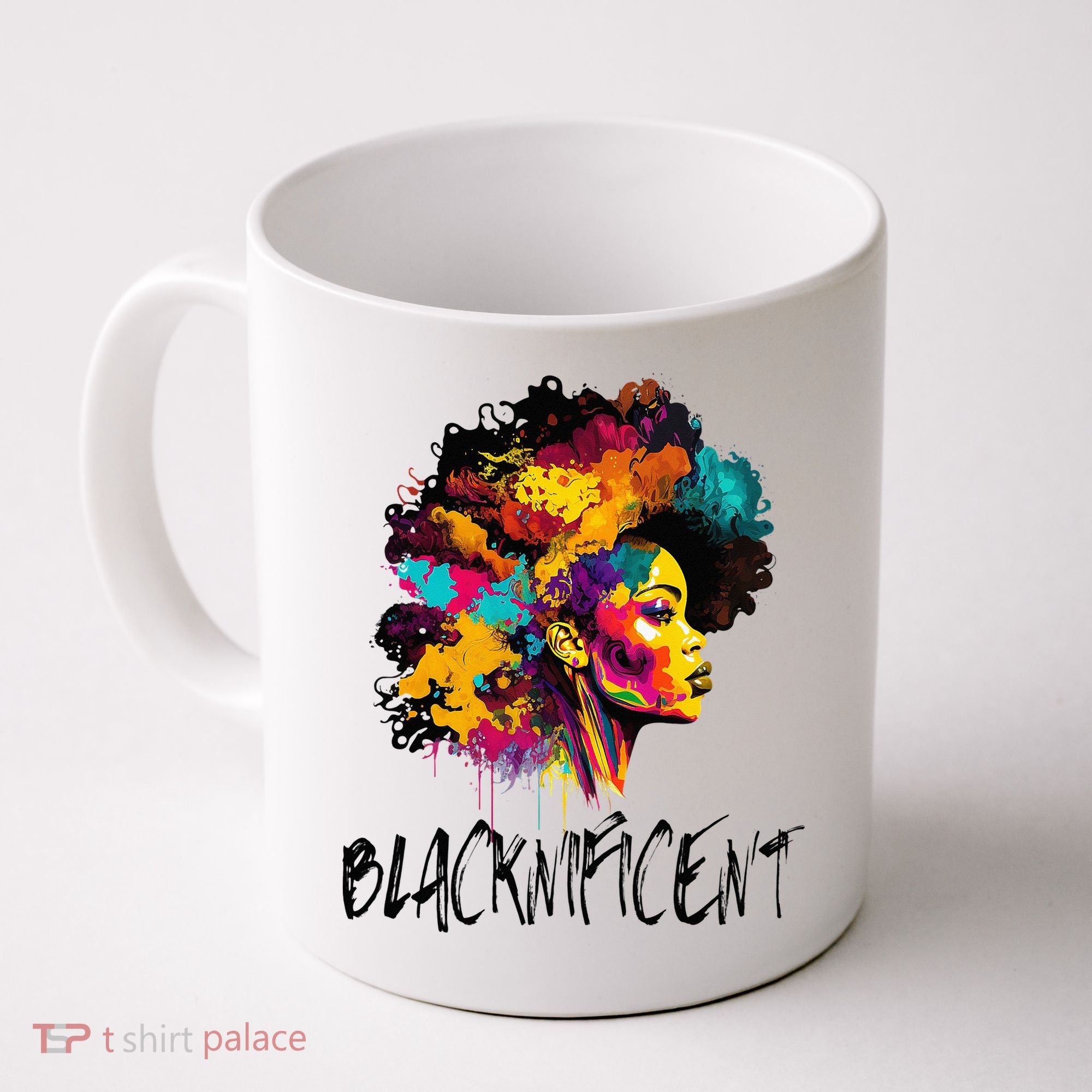 Blacknificent Afro Woman African American Melanin BLM Gift Coffee Mug