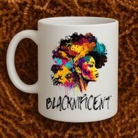 Blacknificent Afro Woman African American Melanin BLM Gift Coffee Mug thumb 2