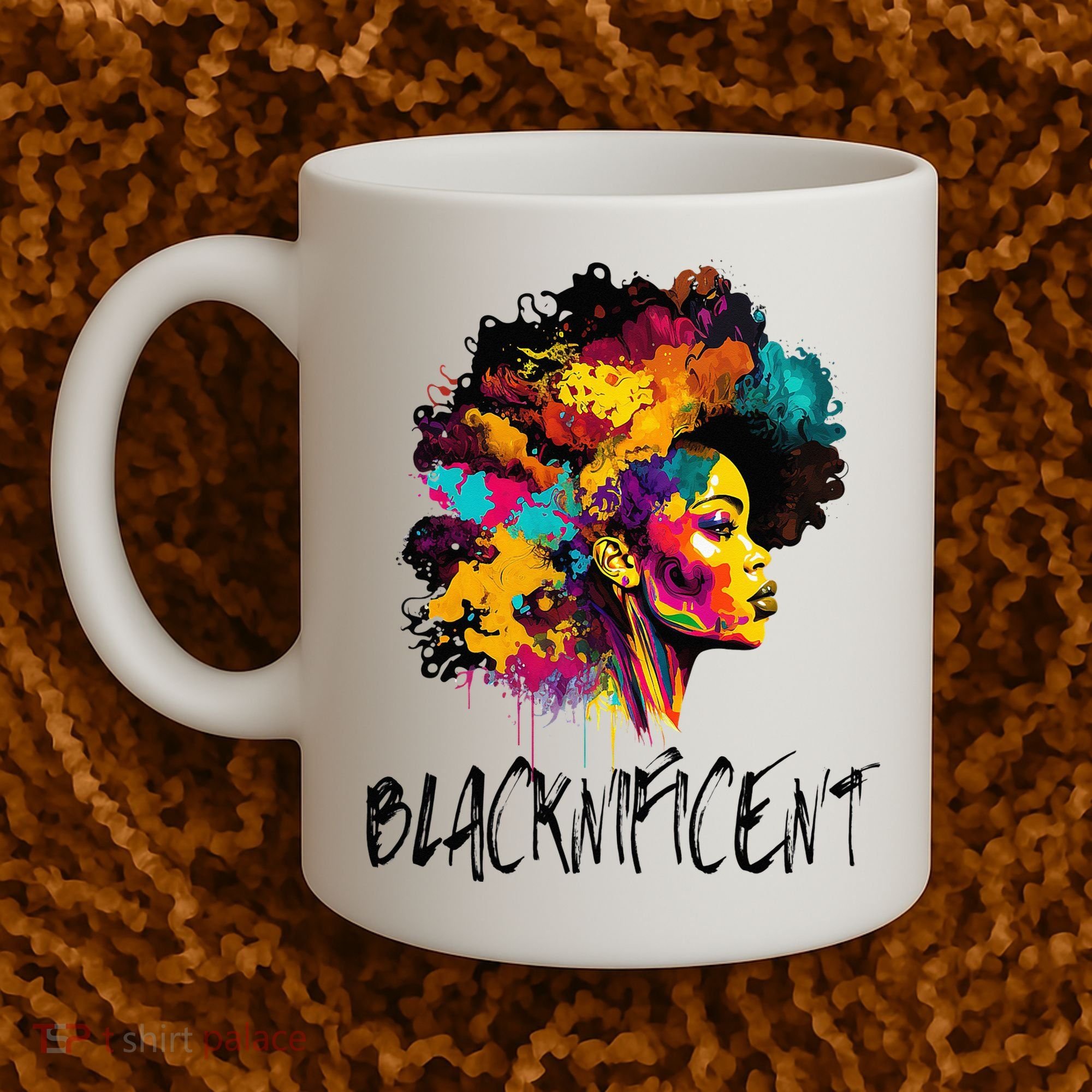 Blacknificent Afro Woman African American Melanin BLM Gift Coffee Mug