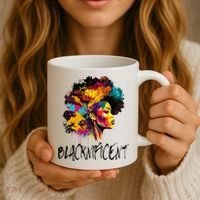 Blacknificent Afro Woman African American Melanin BLM Gift Coffee Mug thumb 3
