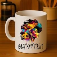 Blacknificent Afro Woman African American Melanin BLM Gift Coffee Mug thumb 4