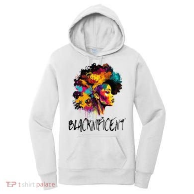 Blacknificent Afro Woman African American Melanin BLM Gift Women's Hoodie