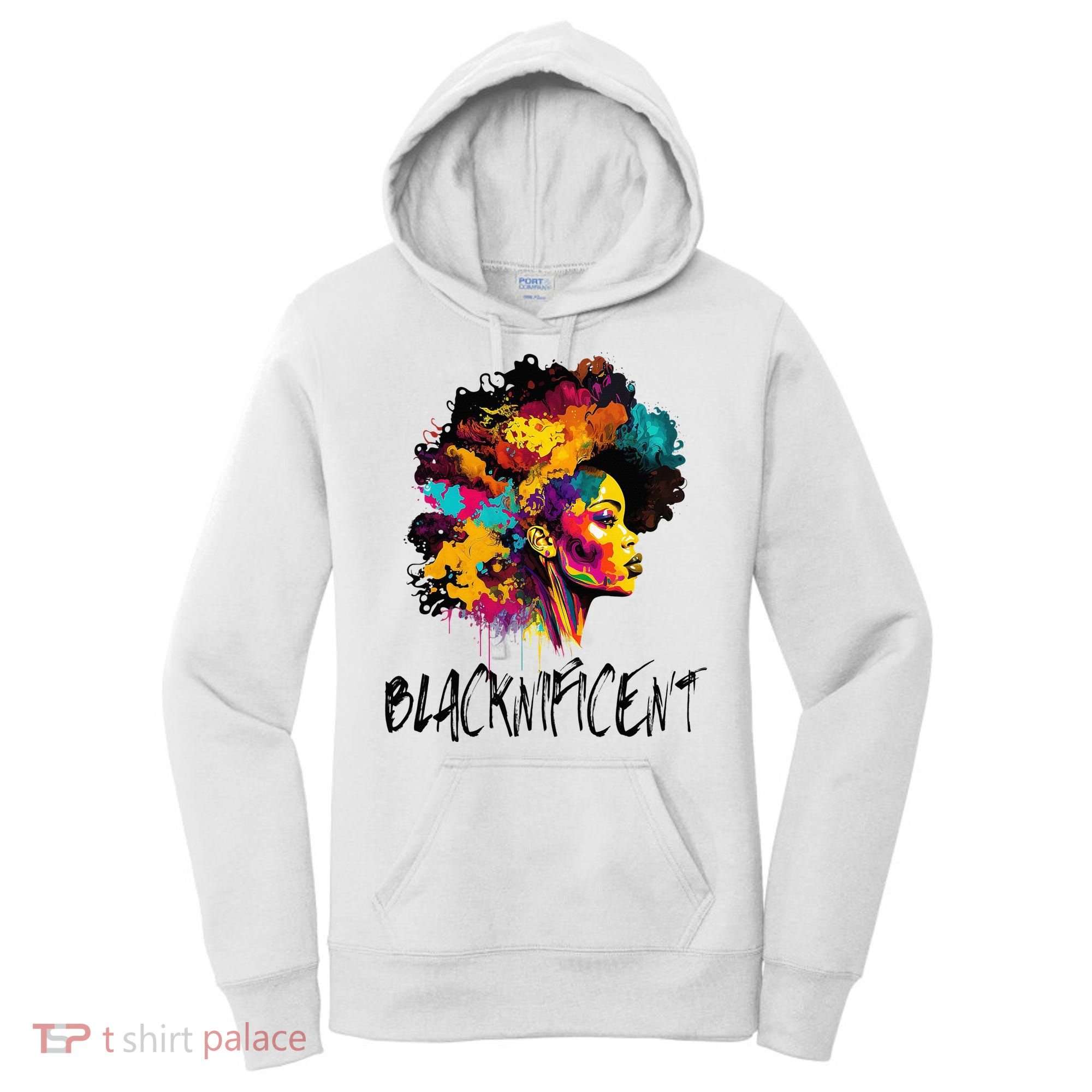 Blacknificent Afro Woman African American Melanin BLM Gift Women's Hoodie