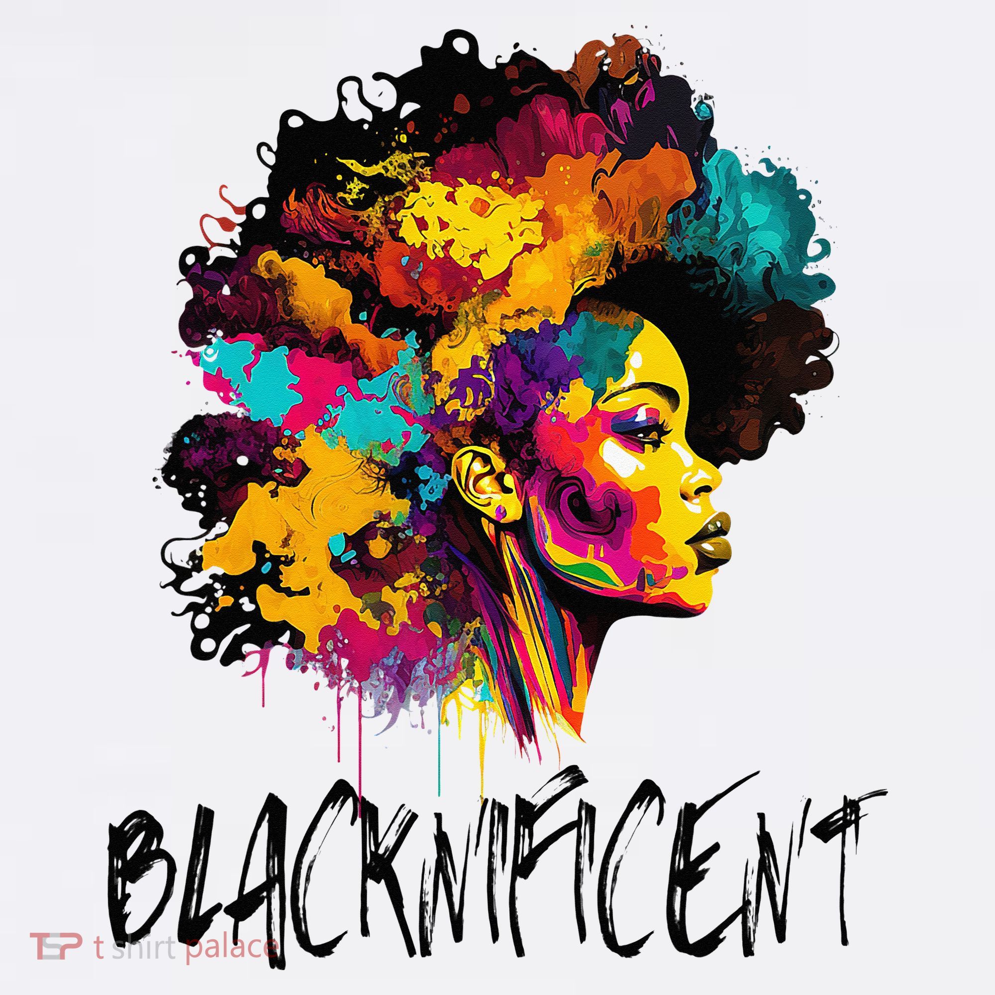 Blacknificent Afro Woman African American Melanin BLM Gift Women's Hoodie