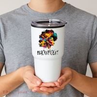 Blacknificent Afro Woman African American Melanin BLM Gift Tumbler thumb 2