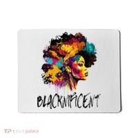 Blacknificent Afro Woman African American Melanin BLM Gift Mousepad thumb 0