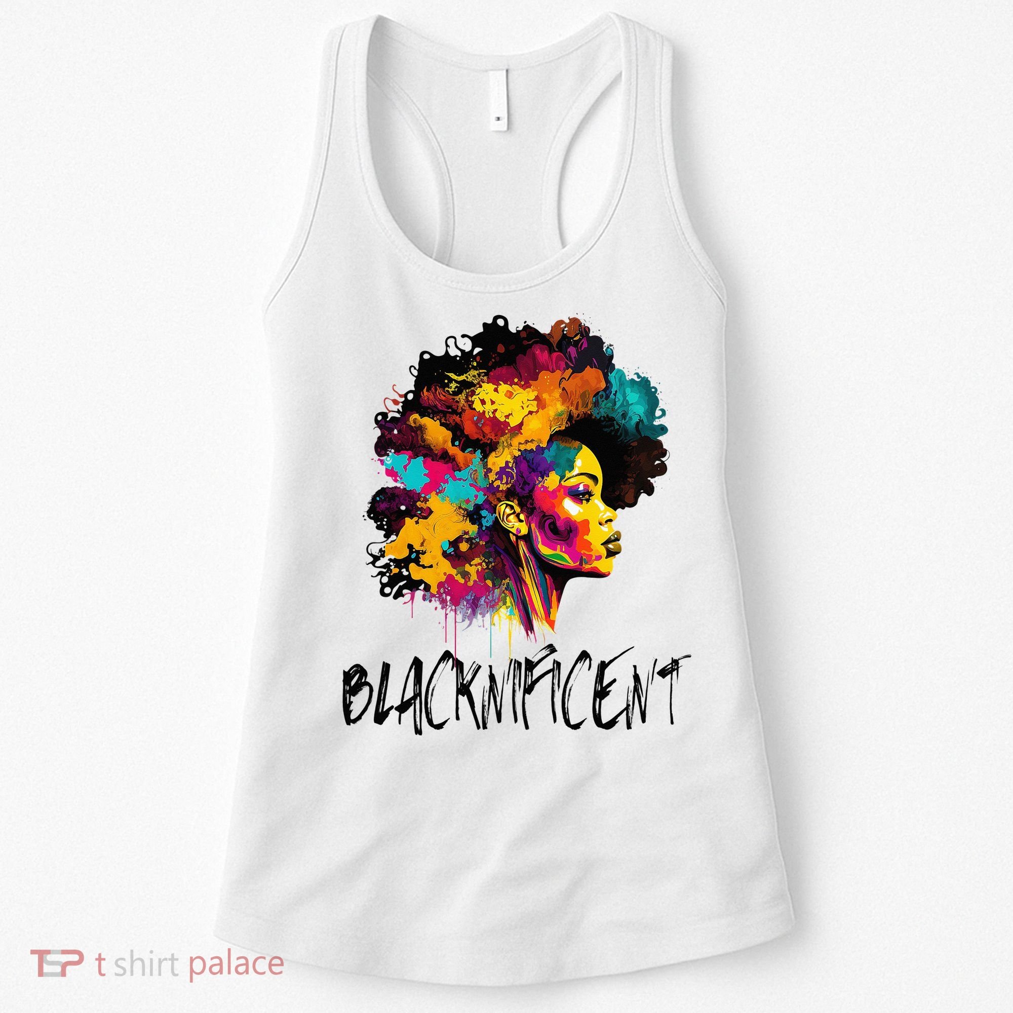 Blacknificent Afro Woman African American Melanin BLM Gift Women's Tank Top