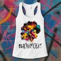 Blacknificent Afro Woman African American Melanin BLM Gift Women's Tank Top thumb 3