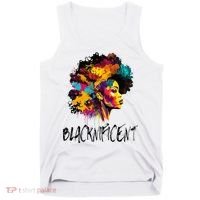 Blacknificent Afro Woman African American Melanin BLM Gift Tank Top thumb 0