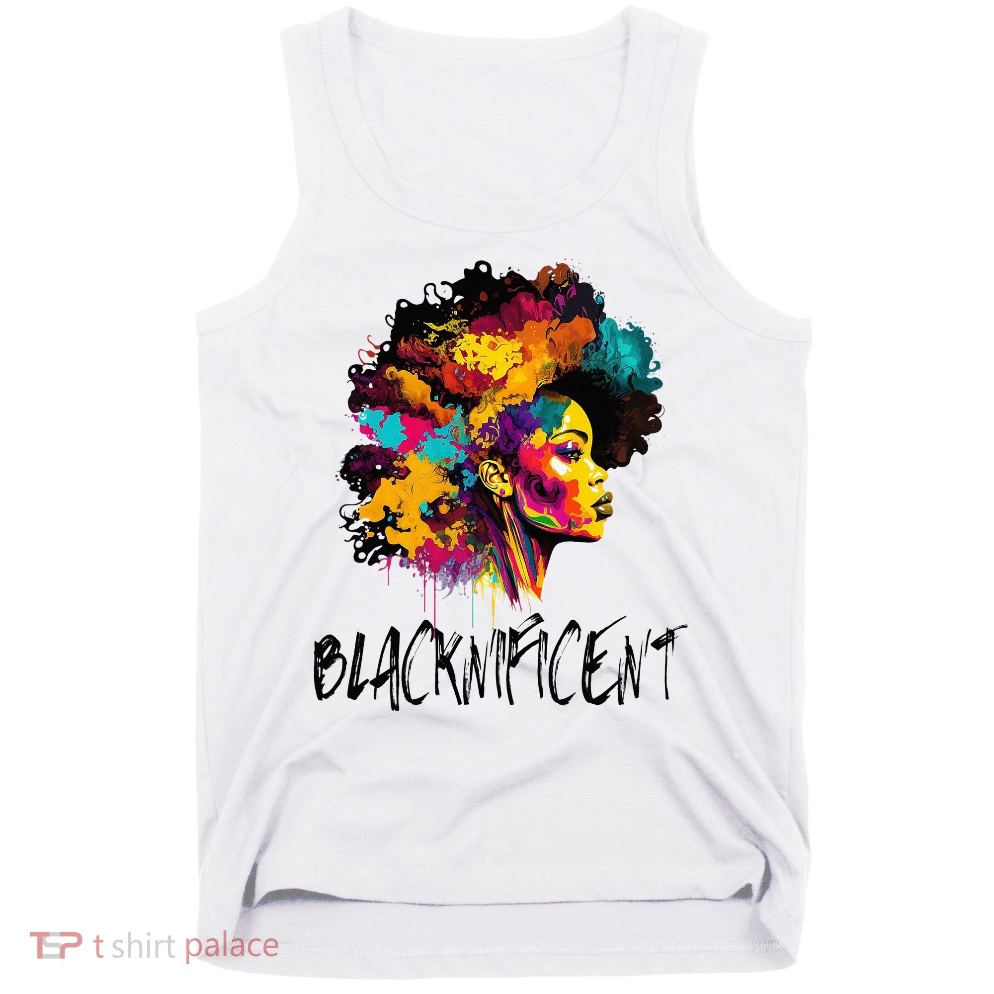 Blacknificent Afro Woman African American Melanin BLM Gift Tank Top