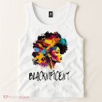 Blacknificent Afro Woman African American Melanin BLM Gift Tank Top thumb 2
