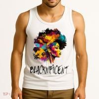 Blacknificent Afro Woman African American Melanin BLM Gift Tank Top thumb 3